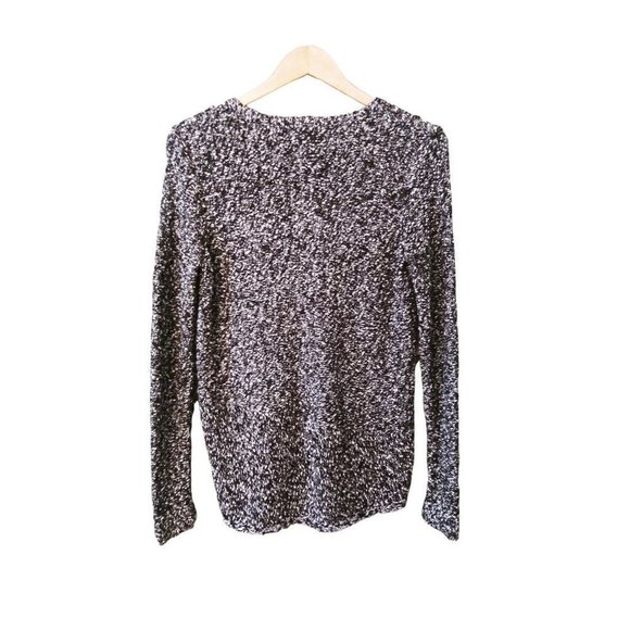 LILLA‎ P Black White Heathered Asymmetrical Knit Sweater SIZE M - Picture 6 of 14